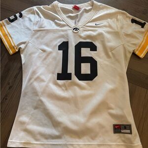 Nike Iowa Hawkeyes White and Black Sports Jersey